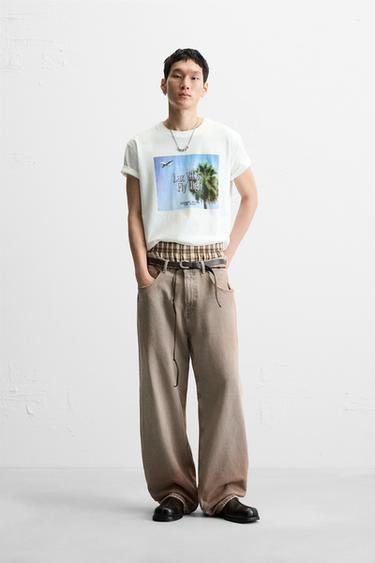 Zara Футболка с фотопринтом купить с доставкой.