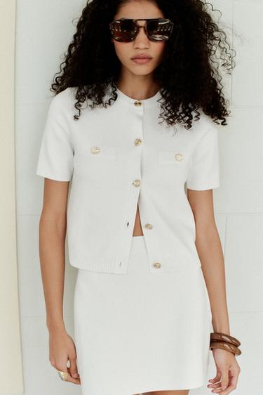 Zara Трикотажная мини-юбка