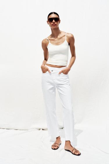 Zara Джинсы Z1975 STRAIGHT с высокой посадкой и косой застежкой купить с доставкой.