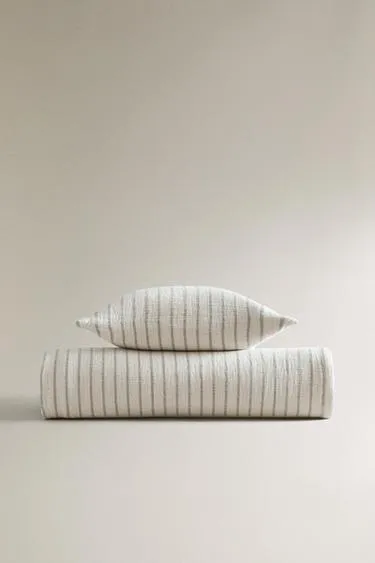 CHILDREN'S STRIPED MUSLIN BEDSPREAD