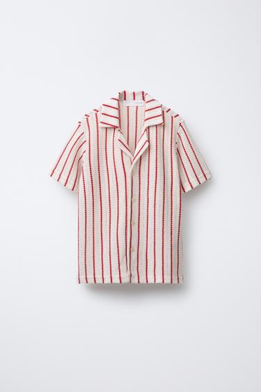 Zara Трикотажная рубашка в полоску