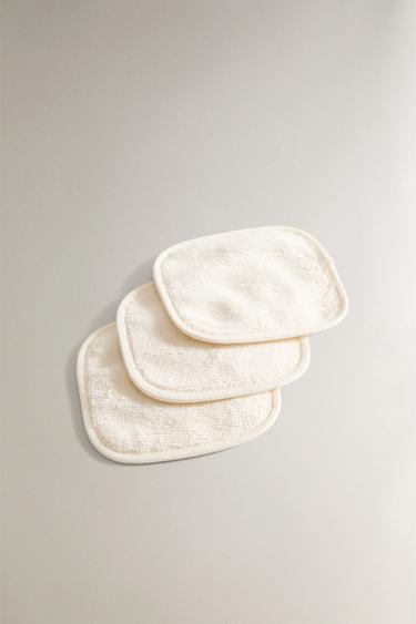 Zara Набор многоразовых ватных дисков для снятия макияжа (набор из 3 шт.)