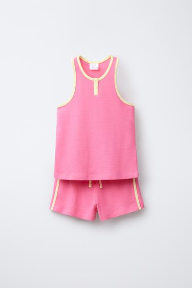 Zara Пижама с футболкой и шортами бермуды на 6-14 лет купить с доставкой.