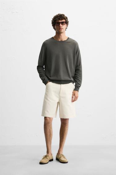 Zara Легкий свитер из хлопка купить с доставкой.