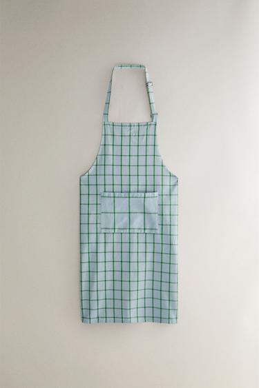 Zara Хлопковый кухонный фартук в клетку купить с доставкой.