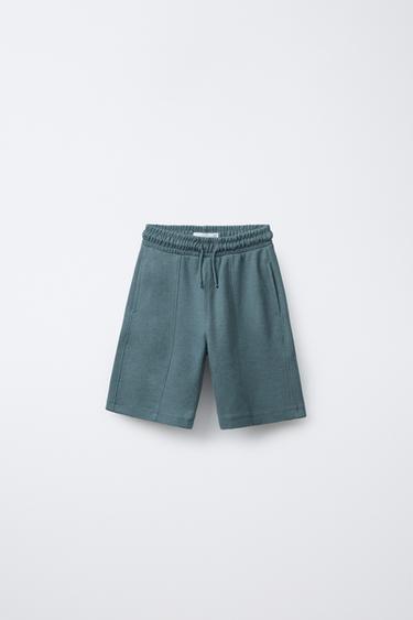 Zara Шорты в стиле бермуды прямого кроя с текстурным вязаным узором