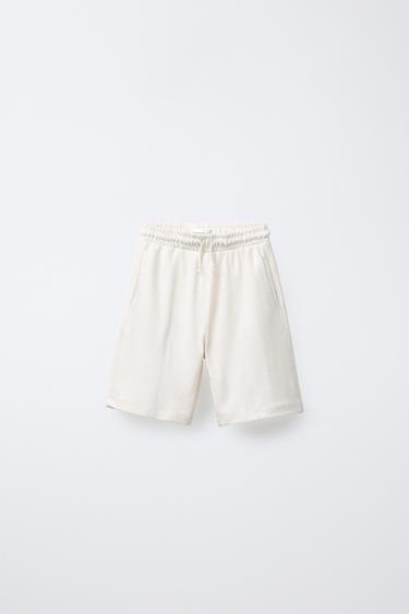 Zara Шорты в стиле бермуды прямого кроя с текстурным вязаным узором
