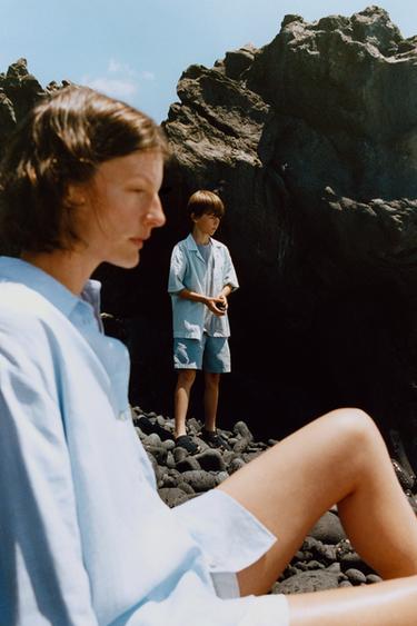 Zara Хлопковые бермуды с этикеткой