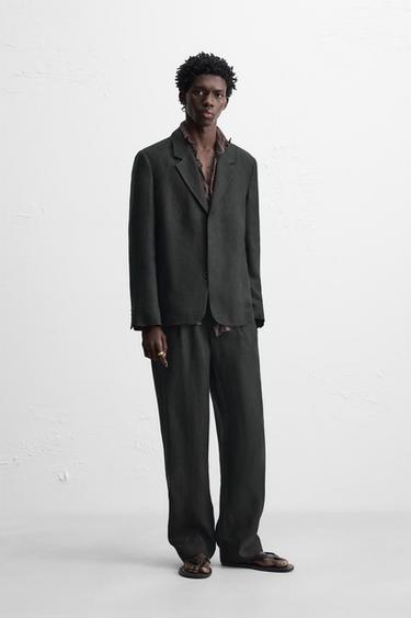 Zara Костюмный блейзер из 100% льна купить с доставкой.