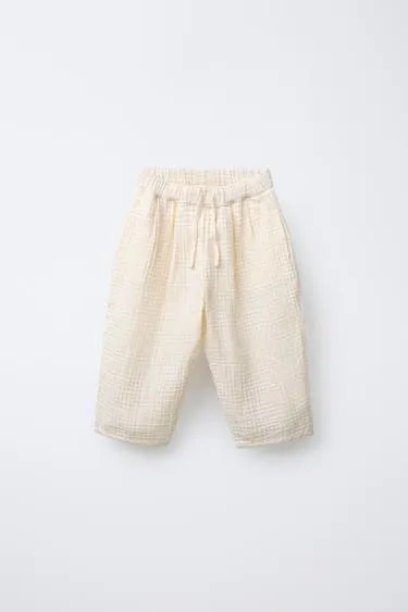 Брюки BAGGY из рельефной ткани в клетку