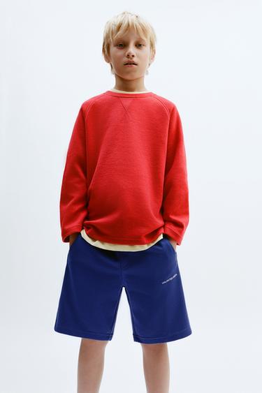 Zara Шорты бермуды прямого кроя из текстурированной ткани