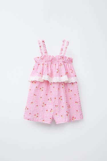 Zara Комбинезон с цветочным принтом