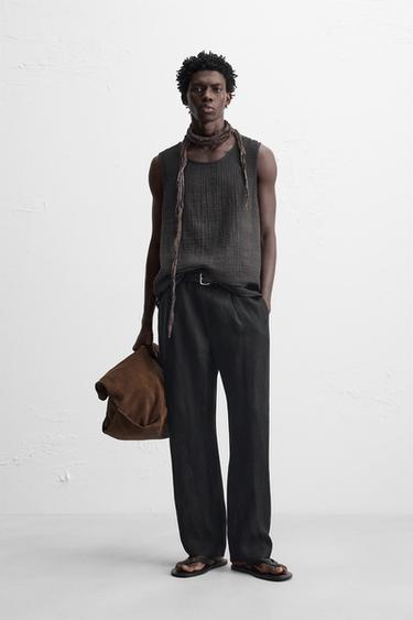 Zara Майка из жатой ткани купить с доставкой.