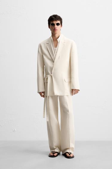 Zara Костюмные брюки с защипами купить с доставкой.