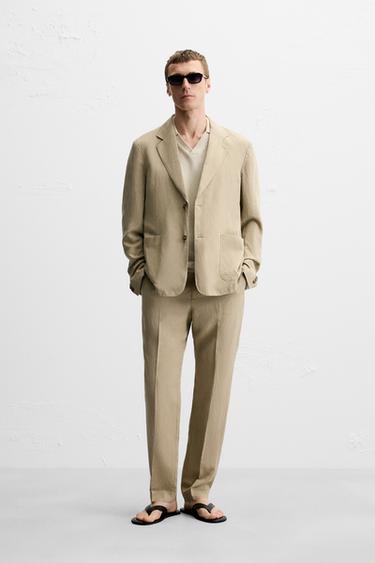 Zara Костюмные брюки из ткани с эффектом потертости купить с доставкой.