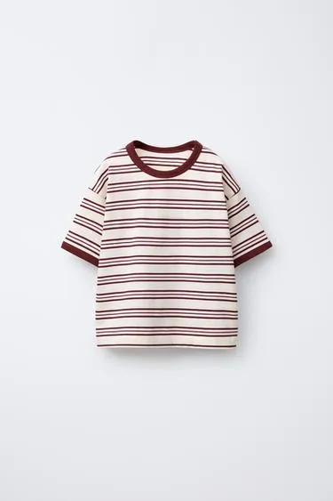 Футболка ZARA TIMELESS - полосатая с контрастными обрезками