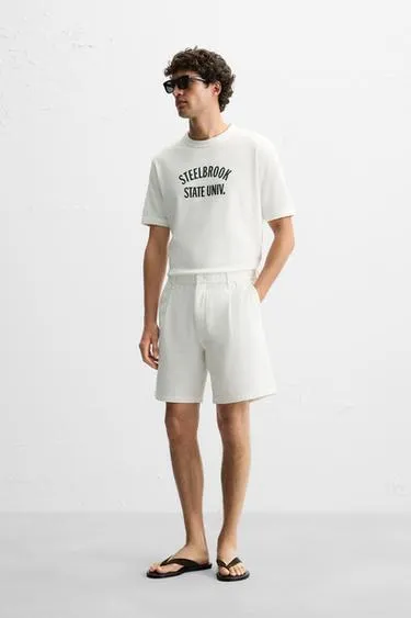 Шорты REGULAR FIT из рельефной ткани