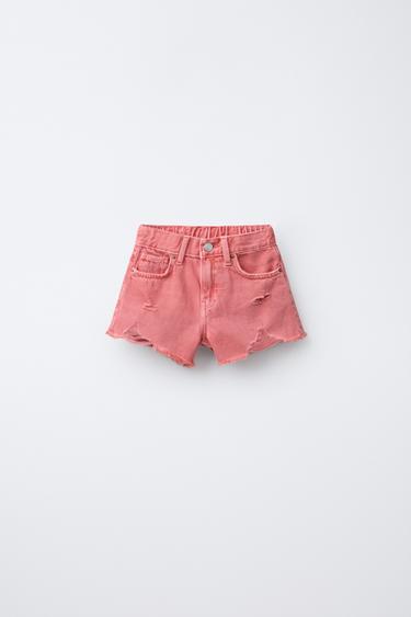 Zara Джинсовые шорты с разрезами