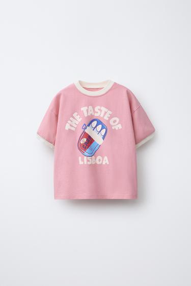 Zara Футболка с принтом сардины