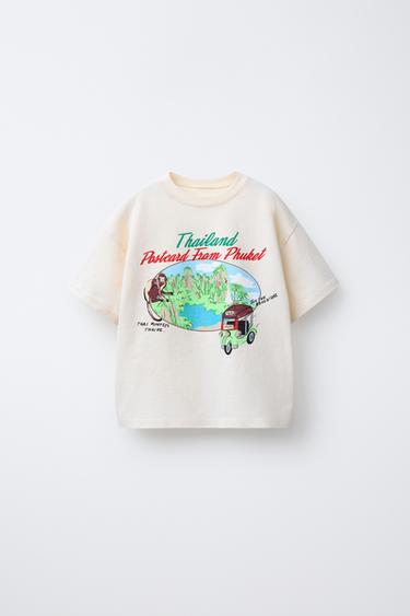 Zara Футболка с принтом