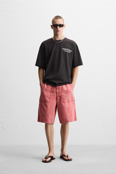 Zara Футболка с принтами и надписями