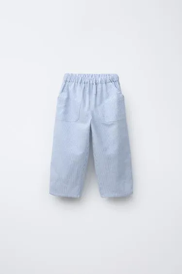 Брюки BAGGY из смесового хлопка и льна