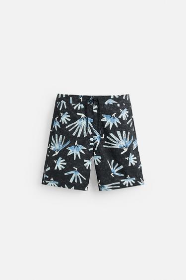 Zara Длинные плавки с цветочным принтом купить с доставкой.