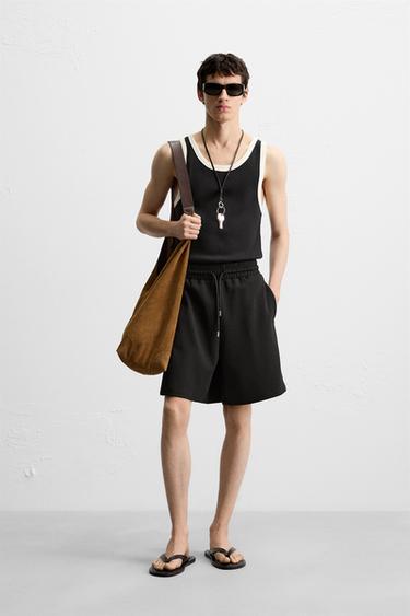 Zara Шорты INTERLOCK из рельефной ткани купить с доставкой.