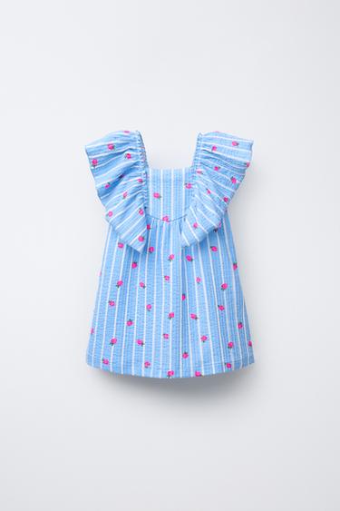 Zara Платье с воланами и принтом