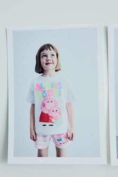 Zara Пижамные шорты PEPPA PIG™ из плюша в полоску