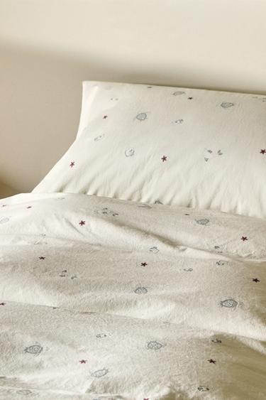 Zara Детское постельное одеяло с морским принтом