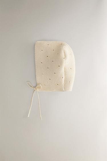 Zara Детская теплая шапочка из толстого вязаного трикотажа