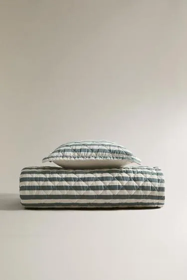 CHILDREN'S STRIPED COTTON QUILT