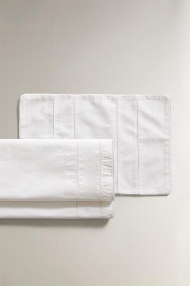 Zara Набор детского мини-комплекта для кроватки из макового поплина с отделкой гладью