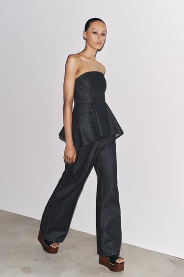 ДЖИНСЫ WIDE LEG С НИЗКОЙ ПОСАДКОЙ — ZW COLLECTION