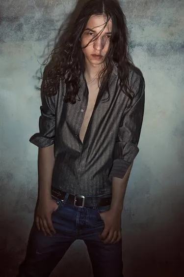 Рубашка из блестящей нити BOBBY GILLESPIE X ZARA