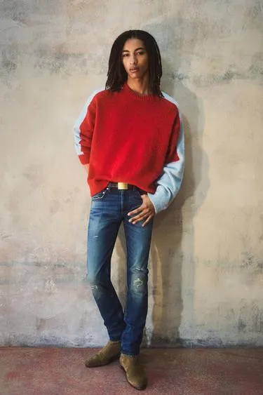 Свитер в стиле COLOUR BLOCK BOBBY GILLESPIE X ZARA