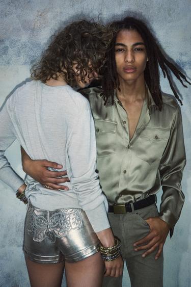 Zara Кожанный ремень BOBBY GILLESPIE X ZARA