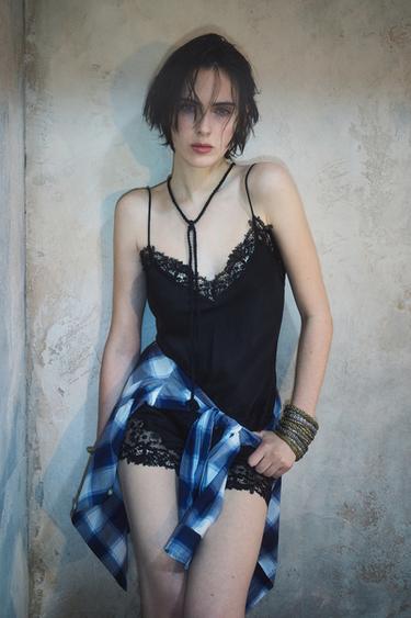 Zara Шелковый топ-бюстье KATE MOSS X ZARA