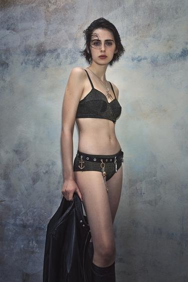 Zara Блестящий бикини топ KATE MOSS X ZARA