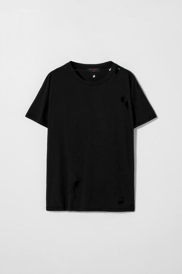 Рваная футболка kate moss x zara