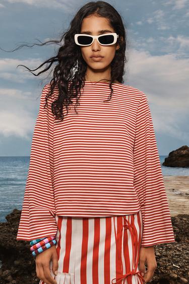 Zara Футболка в полоску LIMITED EDITION купить с доставкой.