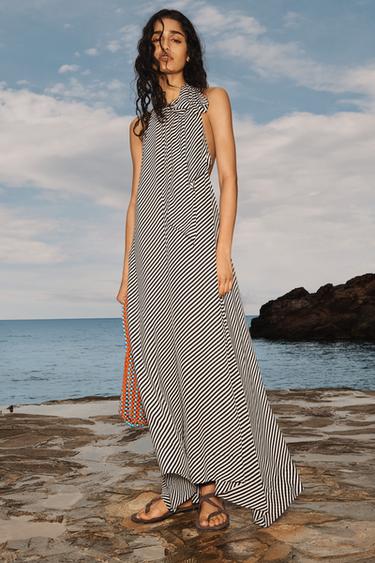 Zara Платье-бандо в полоску LIMITED EDITION