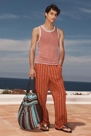 Брюки свободного кроя в полоску LIMITED EDITION