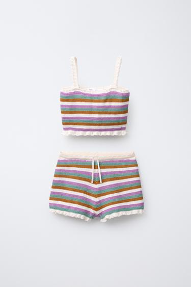 Zara Комплект в полоску с крючком, 6-14 лет купить с доставкой.