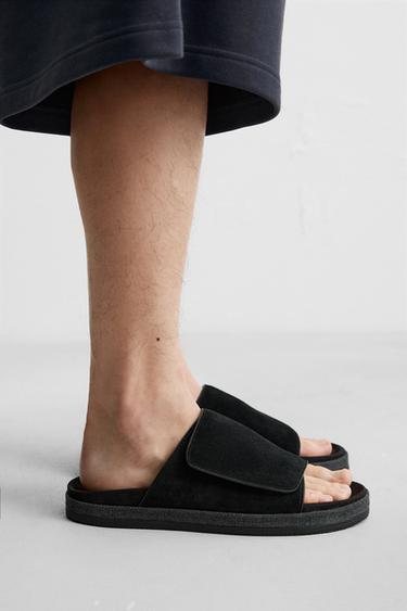Zara Кожаные сандалии купить с доставкой.
