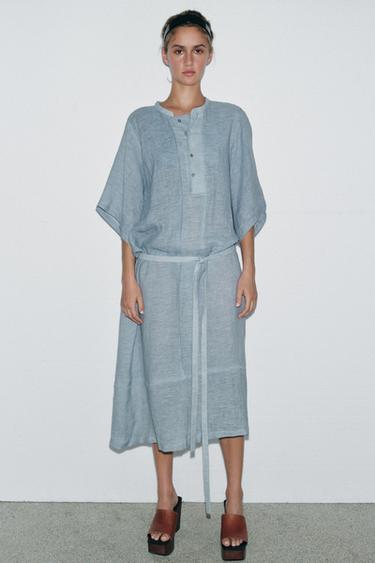Zara Платье-рубашка из льняной ткани — LIMITED EDITION