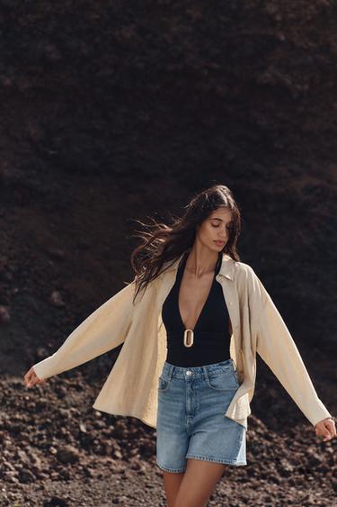 Zara Шорты Z1975 MOM FIT HIGH WAIST купить с доставкой.