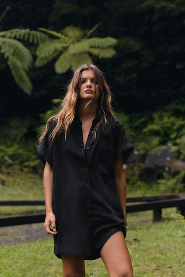 Zara Комбинезон из струящейся ткани с карманами купить с доставкой.