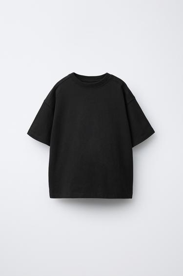 Zara Футболка среднего веса однотонная купить с доставкой.